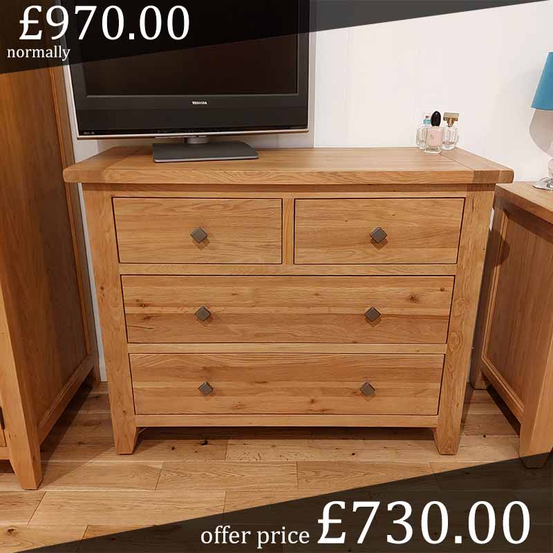 solid oak chest of drawers - sale - V4DC2+2