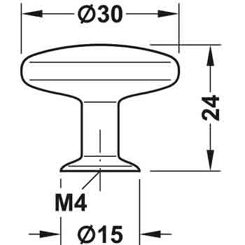 201 satin knob cupboard handle 