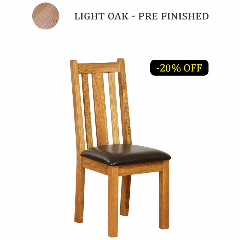 Solid Oak Dining Chair - 258 - VVSDCCLS - Light Oak