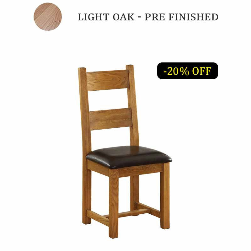 Solid Oak Dining Chair - 576 - VDCCLS - Light Oak